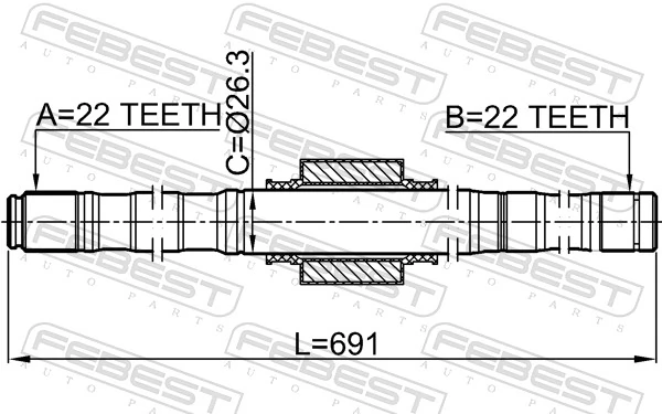 Drive Shaft 0212-E11MT16L