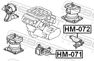 FEBEST HM-072 Mounting, automatic transmission