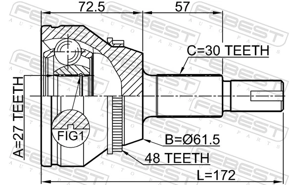Joint Kit, drive shaft 0110-GSL20A48