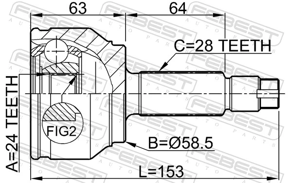Joint Kit, drive shaft 0510-MZ5