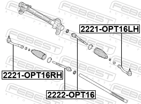 Tie Rod End 2221-OPT16RH