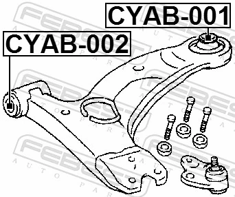 FEBEST CYAB-002 Mounting, control/trailing arm
