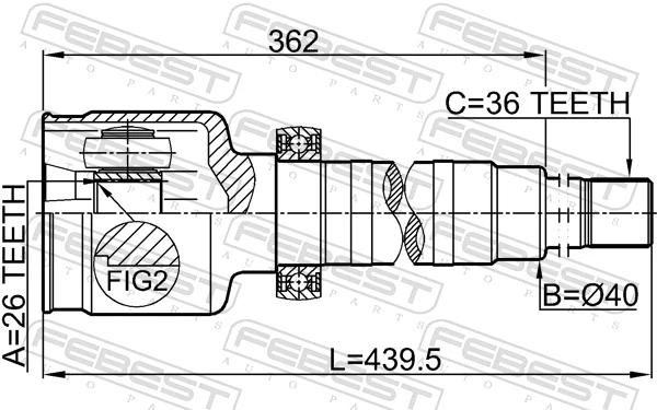 Joint Kit, drive shaft 2111-FYRH