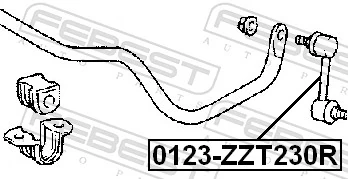 Link/Coupling Rod, stabiliser bar 0123-ZZT230R