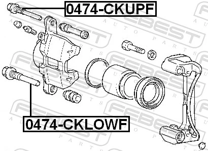 FEBEST 0474-CKUPF Guide Bolt, brake caliper