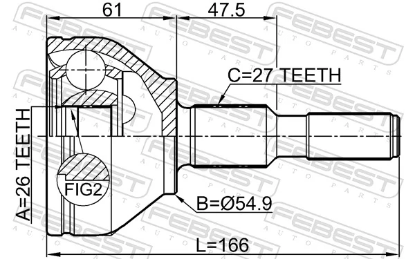 Joint Kit, drive shaft 2110-CNGAT