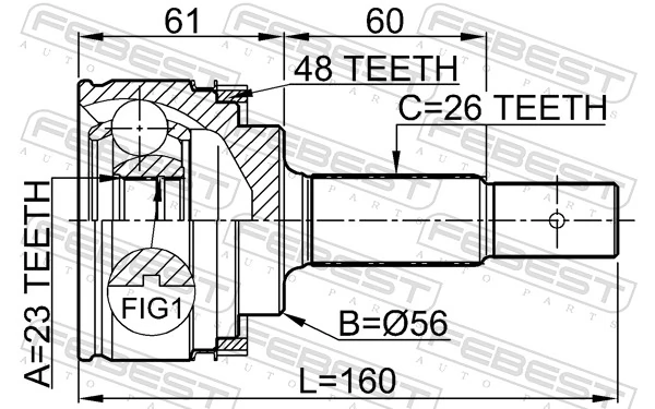 Joint Kit, drive shaft 0110-ZZT220A48