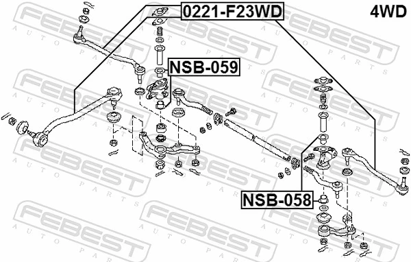FEBEST 0221-F23WD Tie Rod End