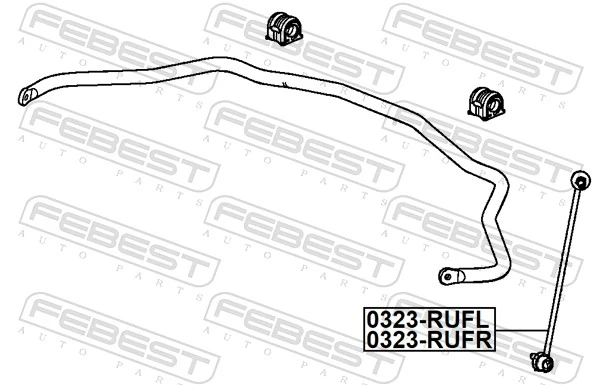 Link/Coupling Rod, stabiliser bar 0323-RUFL
