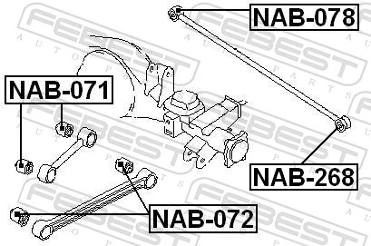 Mounting, control/trailing arm NAB-072