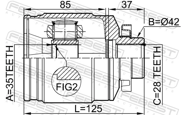 Joint Kit, drive shaft 1211-SFCLRH