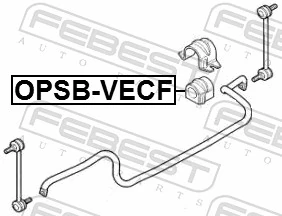 Mounting, stabiliser bar OPSB-VECF