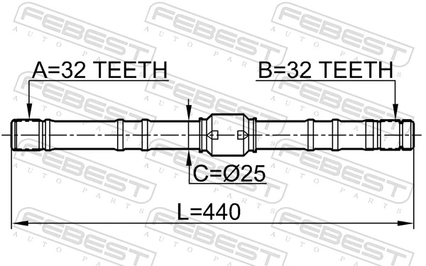 Drive Shaft 0212-SR20RH