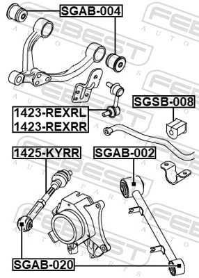 Control/Trailing Arm, wheel suspension 1425-KYRR