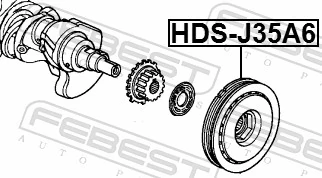 FEBEST HDS-J35A6 Belt Pulley, crankshaft