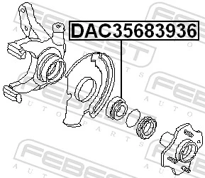 FEBEST DAC35683936 Wheel Bearing