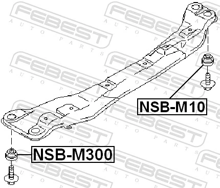 FEBEST NSB-M300 Bushing, axle beam