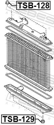 FEBEST TSB-128 Mounting, radiator