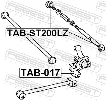 Mounting, control/trailing arm TAB-ST200LZ