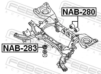 FEBEST NAB-280 Mounting, differential