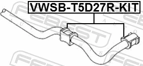 Repair Kit, stabiliser bush VWSB-T5D27R-KIT