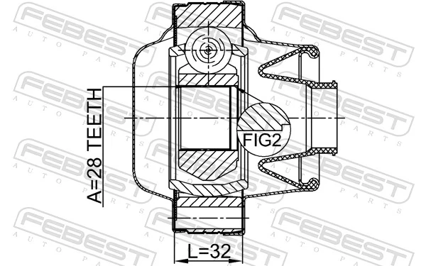 FEBEST 0211-S51SHA Joint, propshaft