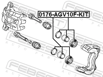 FEBEST 0176-AGV10F-KIT Repair Kit, brake caliper