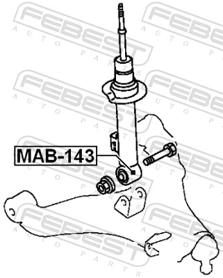 Bush, shock absorber MAB-143