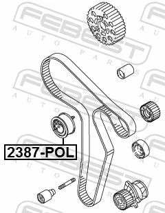 Tensioner Pulley, timing belt 2387-POL