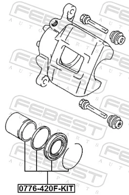 FEBEST 0776-420F-KIT Repair Kit, brake caliper