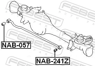 Mounting, control/trailing arm NAB-057