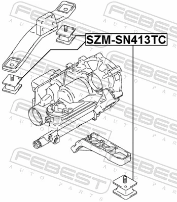 FEBEST SZM-SN413TC Mounting, transfer case