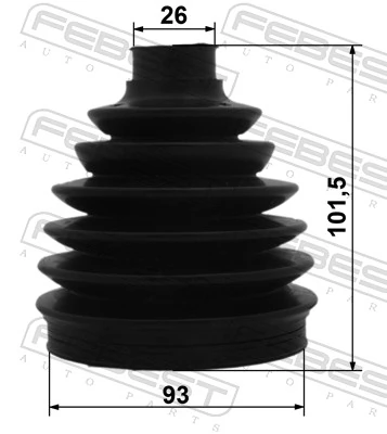 Bellow Kit, drive shaft 1217P-IX35D7