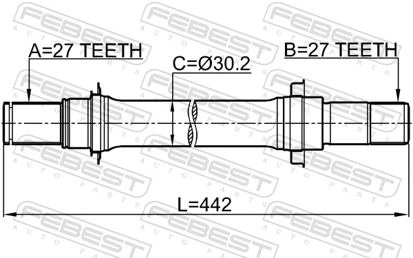 FEBEST 0312-CL7ATRH Drive Shaft