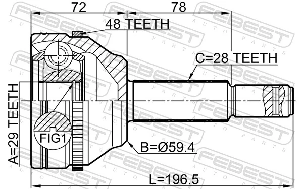 Joint Kit, drive shaft 2110-TRDA48