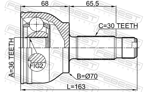 Joint Kit, drive shaft 1610-W639R