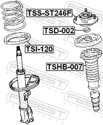 FEBEST TSS-ST246F Suspension Strut Support Mount