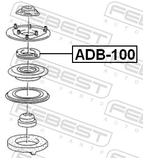 Rolling Bearing, suspension strut support mount ADB-100