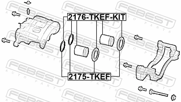 FEBEST 2175-TKEF Repair Kit, brake caliper