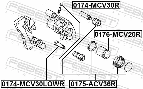 Repair Kit, brake caliper 0175-ACV36R