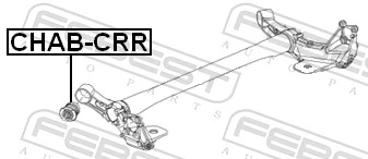 Bushing, axle beam CHAB-CRR