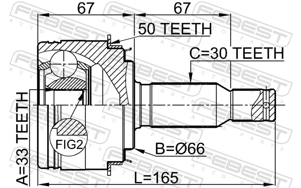 Joint Kit, drive shaft 0410-V75A50