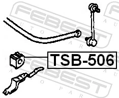 Mounting, stabiliser bar TSB-506