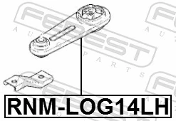 Mounting, engine RNM-LOG14LH
