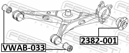 Mounting, control/trailing arm VWAB-033