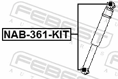 Mounting Kit, shock absorber NAB-361-KIT