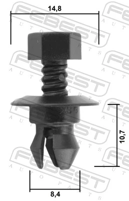 FEBEST 88570-166 Clip, trim/protection strip