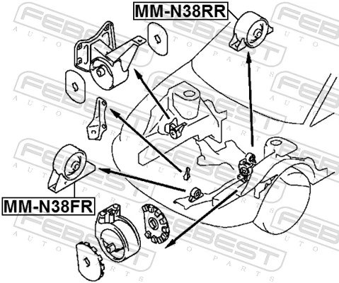 FEBEST MM-N38FR Mounting, engine