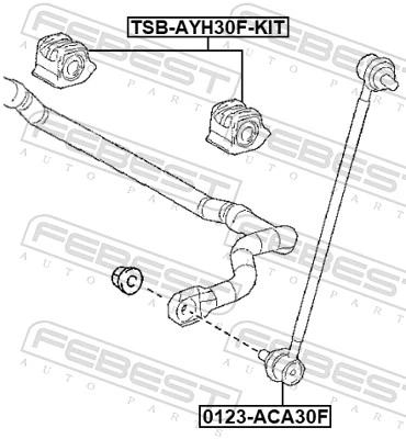 修理キット、スタビライザーベアリング TSB-AYH30F-KIT