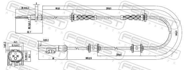 Sensor, wheel speed 28606-001